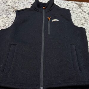 Orvis Black Fleece Vest with Zipper